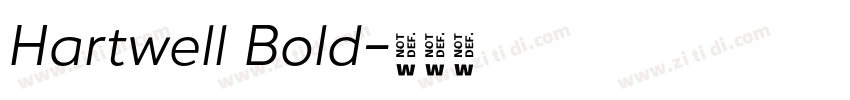 Hartwell Bold字体转换